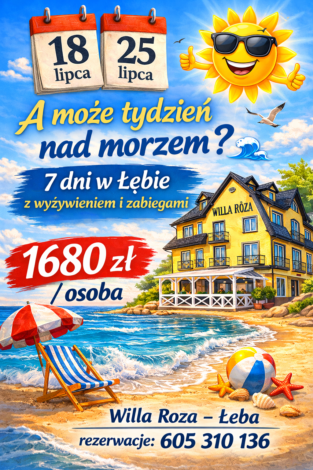 Willa Roza Łeba - oferta 18-25 lipca 2026r.